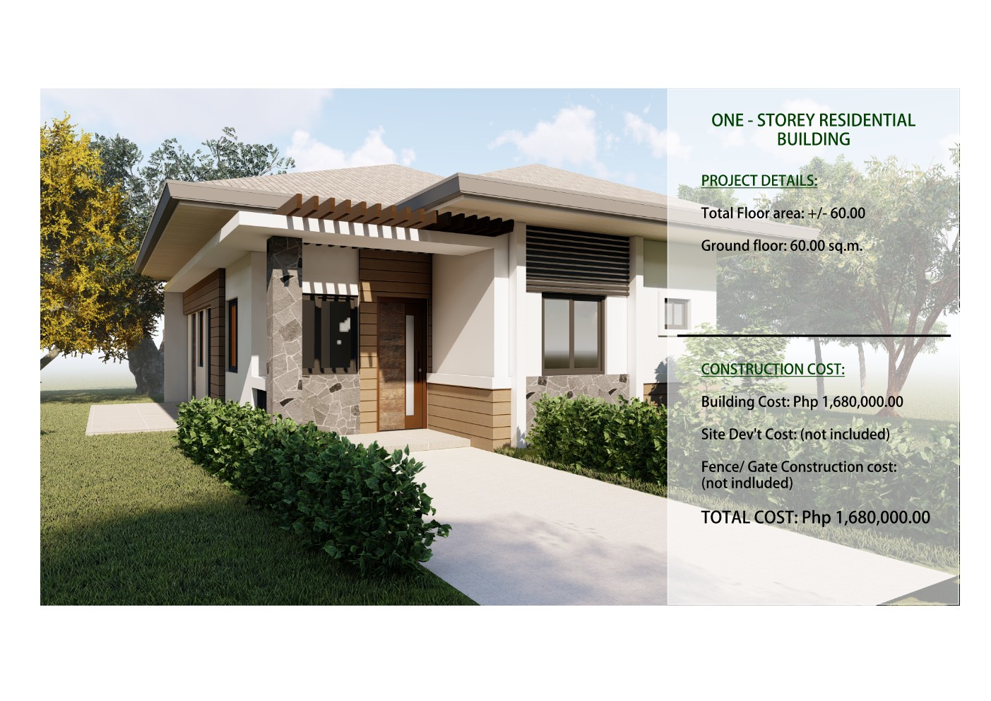 Contemporary Bungalow Home Design | Natural and Refined Finish